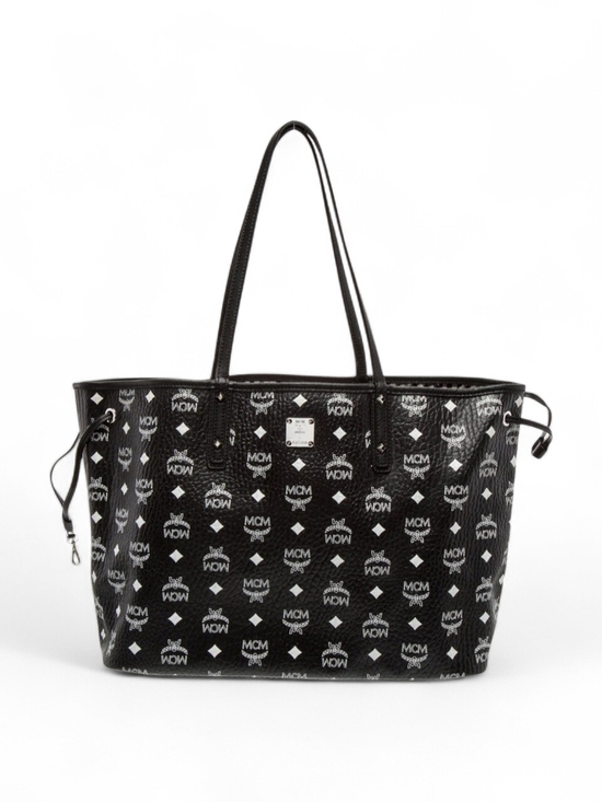MCM Handbags - MCM Black Logo-Print Tote Bag